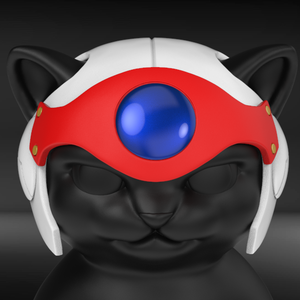 Cat Helmet Ninja White - 猫の帽子