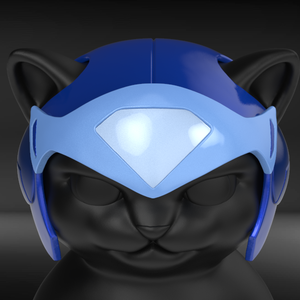 Cat Helmet Ninja Blue - 猫の帽子