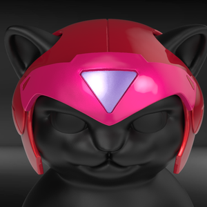 Cat Helmet Ninja Red - 猫の帽子