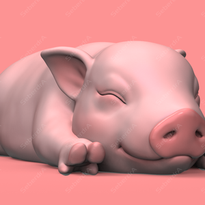 Cute Sleepy Piglet - 子豚
