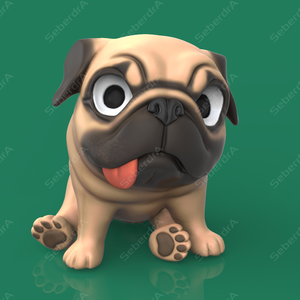 Eye Tracking Pug STL & VRML for 3DPrint
