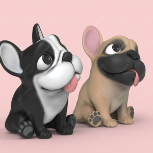 Cute Question French Bulldog STL for 3DPrint