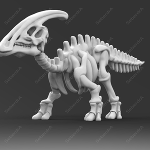 Cute Parasaurolophus Skeleton STL for 3DPrint