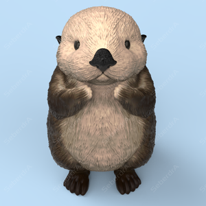 Cute Sea Otter STL and VRML for 3DPrint