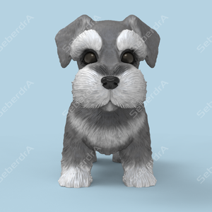 Cute Puppy Schnauzer STL and VRML