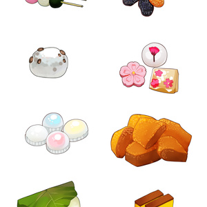 和菓子８種素材