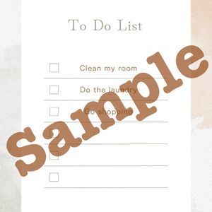 【無料サンプル】To do list シンプル
