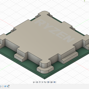 3Dモデル　自作PCのCPU　RYZEN　AM5