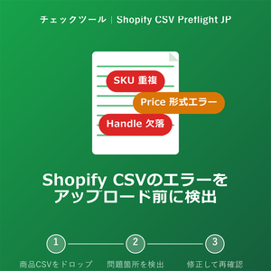 Shopify CSV Preflight JP — インポート前に危険箇所を日本語で確認
