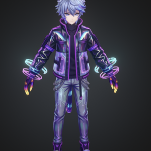 【3Dモデル/FBX】サイバーネコ少年 — Cyber Neko Boy | VRChat・Unity対応