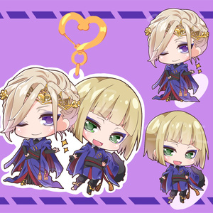 【少量販売】ハートナスカン アクリルキーホルダー（ヴィル&ルーク）
