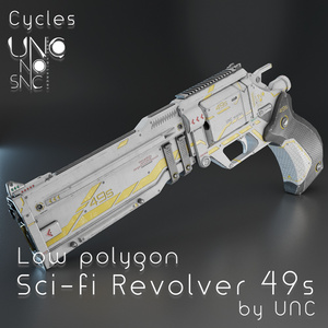 3Dモデル「Revolver 49s」カラバリ6色有り　3D model "Sci-fi Revolver 49s" available in 6 colors 缩略图 8