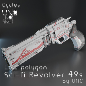 3Dモデル「Revolver 49s」カラバリ6色有り　3D model "Sci-fi Revolver 49s" available in 6 colors 缩略图 6