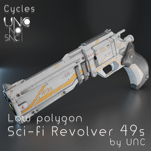 3Dモデル「Revolver 49s」カラバリ6色有り　3D model "Sci-fi Revolver 49s" available in 6 colors 缩略图 10