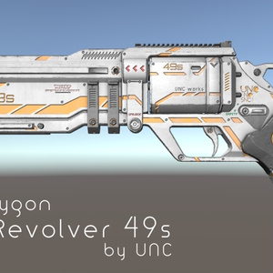 3Dモデル「Revolver 49s」カラバリ6色有り　3D model "Sci-fi Revolver 49s" available in 6 colors 缩略图 5