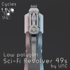 3Dモデル「Revolver 49s」カラバリ6色有り　3D model "Sci-fi Revolver 49s" available in 6 colors 缩略图 4