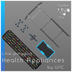 【無料】3Dモデル「健康器具セット５種（Health_appliances）」
