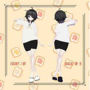 【38アバター対応】だらだらTシャツ【VRC想定】 缩略图 5