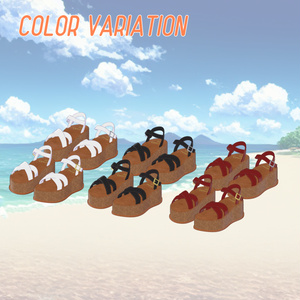 【31アバター対応】Simple Sandals【VRC想定】 缩略图 2