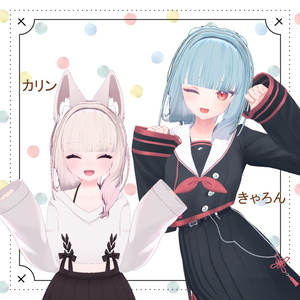 【26アバター対応】2 Color PonyTail【VRC想定】 缩略图 9