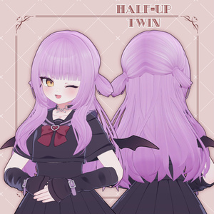 【13アバター対応】Half-Up Twin【VRC想定】 缩略图 5