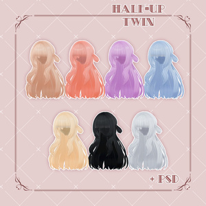 【13アバター対応】Half-Up Twin【VRC想定】 缩略图 2
