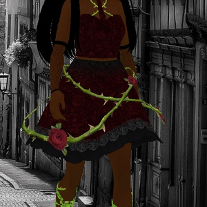 Gothic Rose Thorn Coord for VRoid Studio Stable