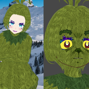 Stinky Christmas Monster Costume for VRoid Stable