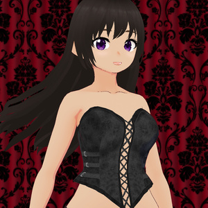 Laceup Suede Corset For Vroid Stable