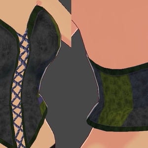 Laceup Suede Corset For Vroid Stable