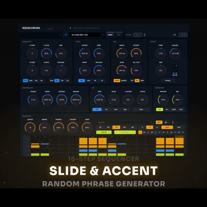 【無料VST】SQUELCRUDE — 16ステップ・シーケンサー内蔵のアシッドベース・シンセ