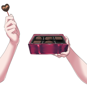 【png無料♪】チョコを持つ両手【Vtuber素材】