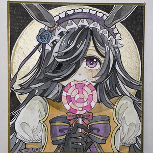ウマ娘 サクラチヨノオー 手描きイラスト色紙 - りゅーしょっぷ