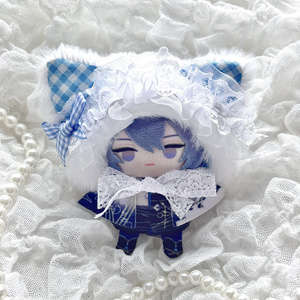 水色］にじぱぺっと ぬい服 ぬい帽子 ネコ耳ヘッドドレス 10cm
