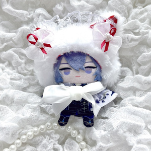 にじぱぺっと♡10cmサイズ ぬい服♡ホワイト♡ねこちゃん チャーム付き♪2点 にじぱぺっと♡10cmサイズ ぬい服♡ホワイト♡ねこちゃん