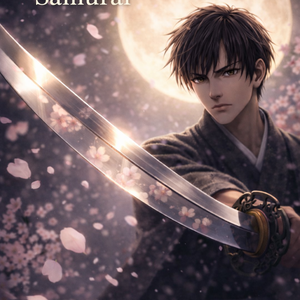 Moonlight Samurai – Cherry Blossom Night Illustration
