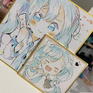 イラスト色紙2点セット(説明をお読みください※)