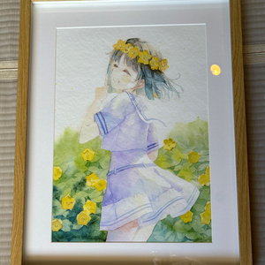 【匿名配送】優子鈴 水彩画 PAINTISM 限定版　複製原画　直筆サイン入り 匿名配送】優子鈴 水彩画 PAINTISM 限定版 複製原画 直筆サイン
