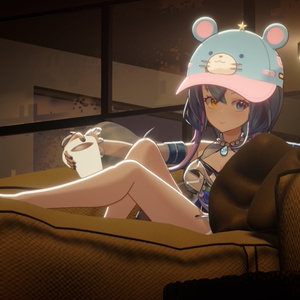 [Vroid/xwear/warudo]-Pink and Blue Bear Hat-ピンクの熊の帽子 缩略图 4