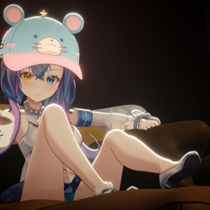 [Vroid/xwear/warudo]-Pink and Blue Bear Hat-ピンクの熊の帽子 缩略图 7