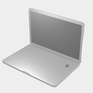 【3Dモデル】ENTERキーしかないスタイリッシュなノートPC【無料】