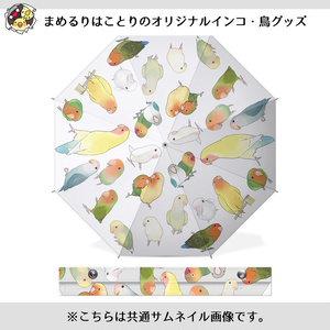 たっぷりラブバード（コザクラインコ・ボタンインコ）ちゃん傘【まめるりはことり】