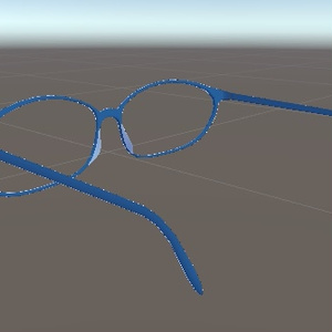 【VRChat想定】シンプルな細いフレームメガネ（3Dモデル） 缩略图 2