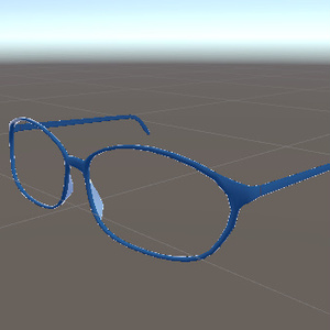 【VRChat想定】シンプルな細いフレームメガネ（3Dモデル）