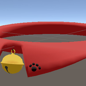 【VRChat想定】シンプル鈴付首輪（3Dモデル）