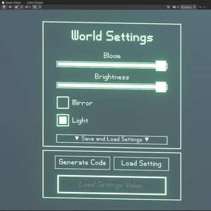 Udon Setting Save&Load System