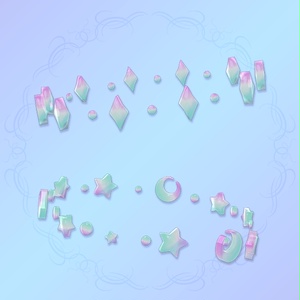 【VRC向けアクセサリー】琥珀糖風ヘイロー