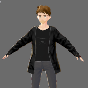 VRoid Studio Templates: Open Hoodie & Undershirt (skin layer)