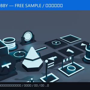 【無料】ネオン Obby サンプル / Free Neon Obby Sample（画像プレビュー）
