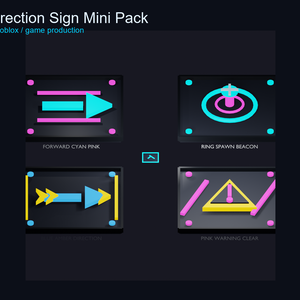 Cyber Neon Direction Sign Mini Pack